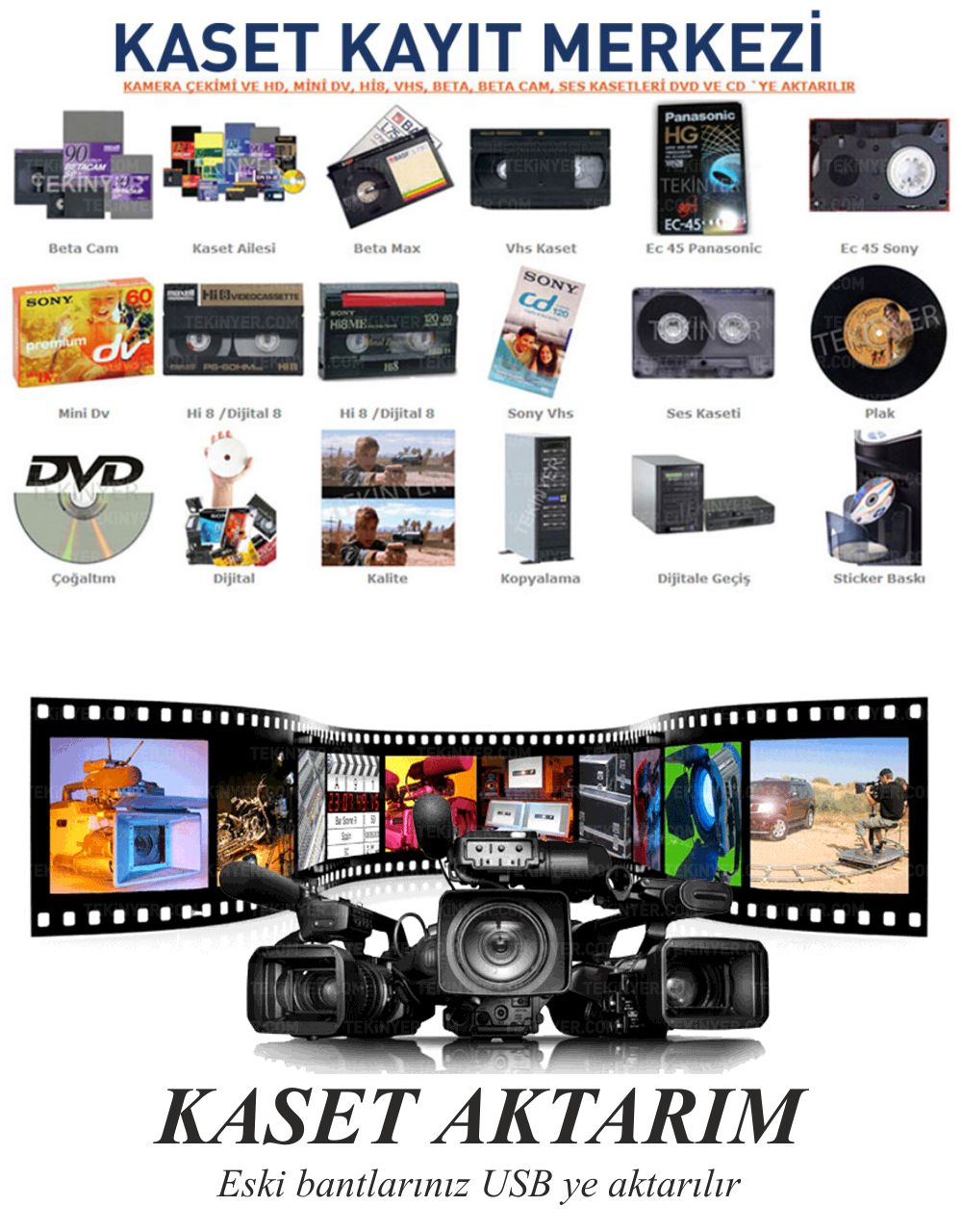 Betamax Kaset Aktarım Kayıt Analog Dijital